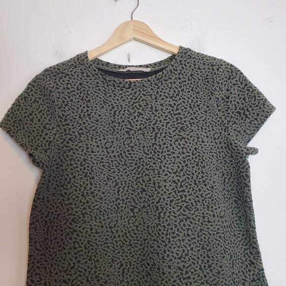 Loft Small Petite SP Green Black Textured Sheath Dress Pockets Short sleeve - Picture 8 of 10
